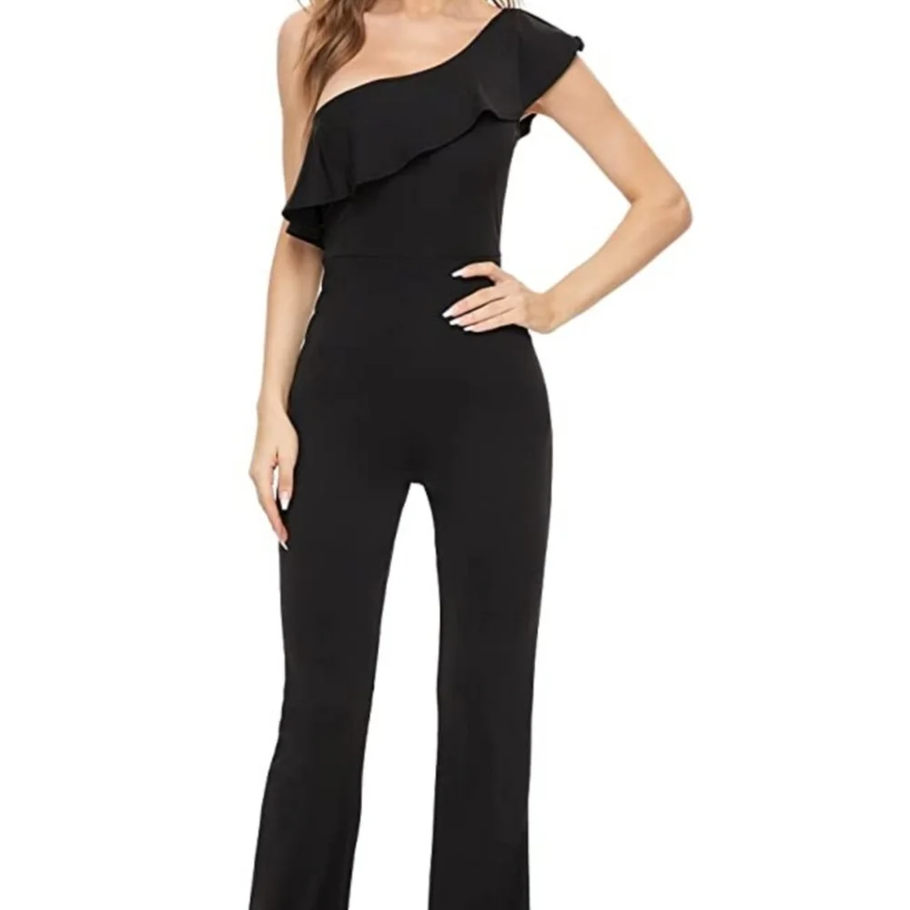 One shoulder ruffle pantsuit - Picture 2 of 6